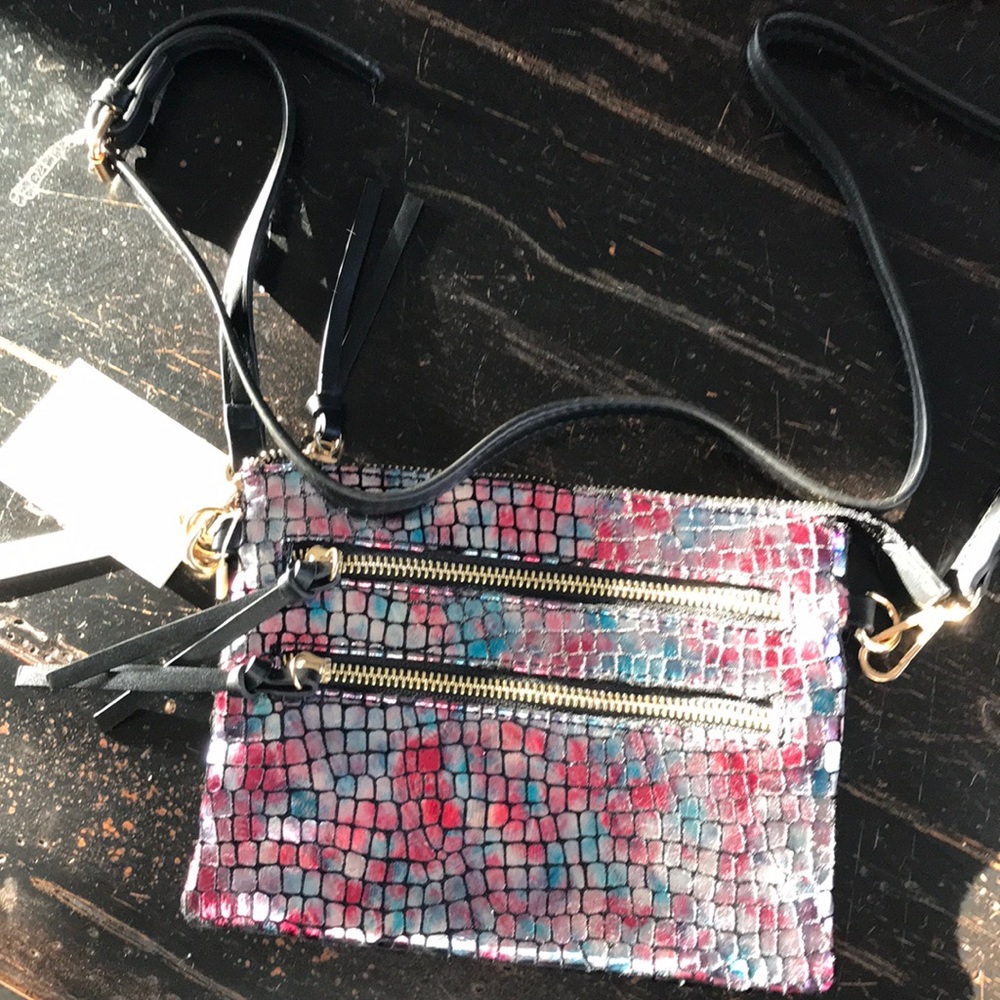 NWT Multicolored cross body bag